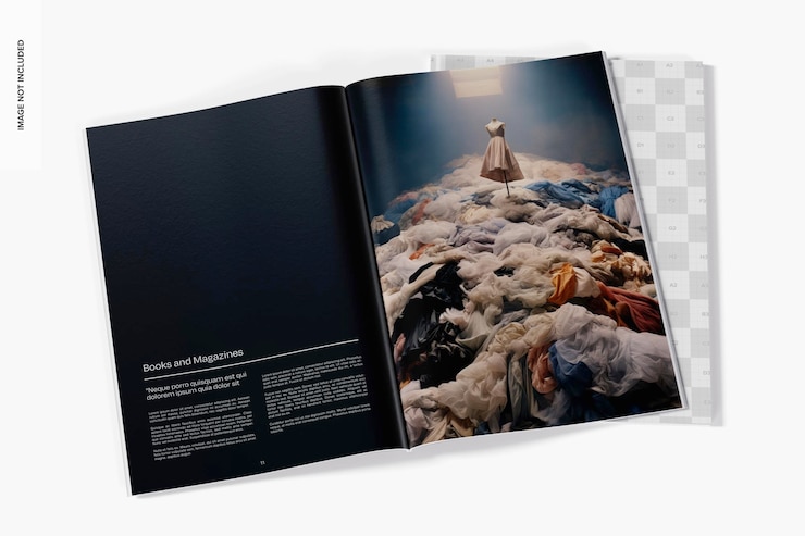 Free PSD a4 fashion magazines mockup