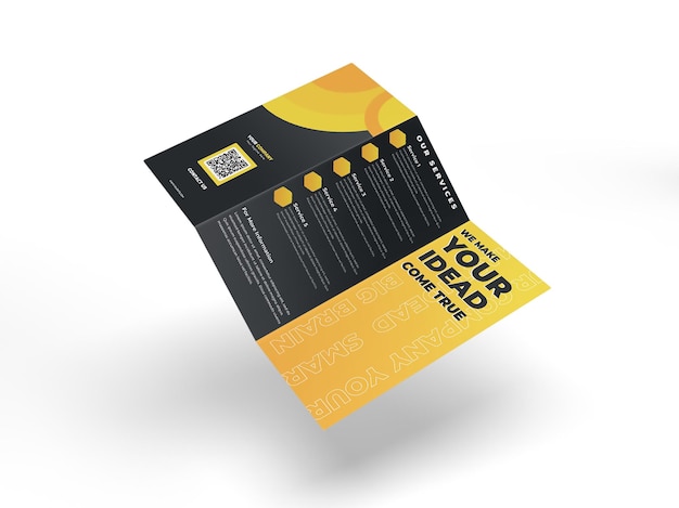 Реалистичный макет брошюры формата а4 для рекламной компании и фирменного стиля