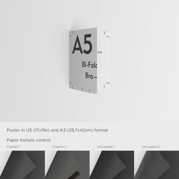 Free PSD a5 brochure template