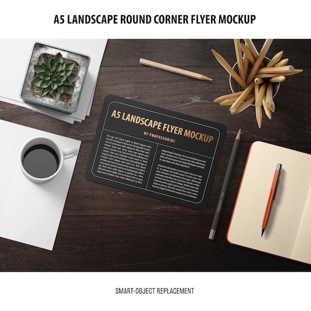 A5 Landscape Flyer Mockup: Free PSD Templates for Download