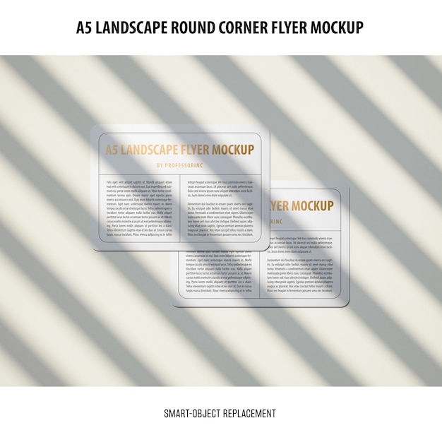 A5 landscape flyer mockup