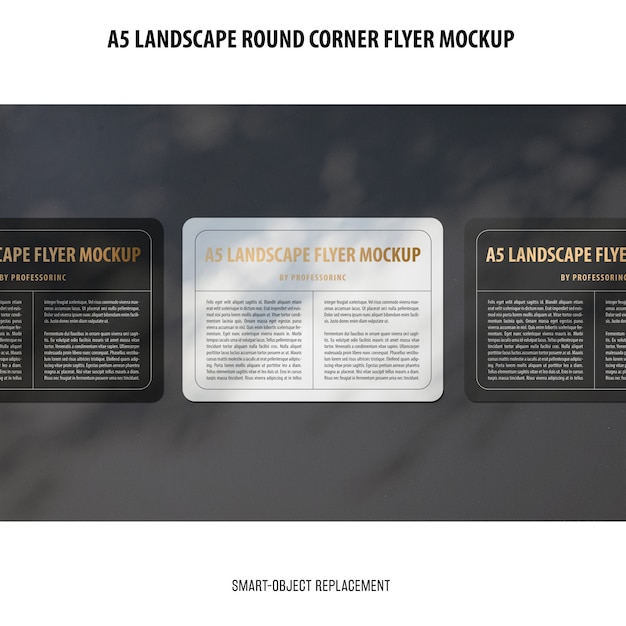 Free A5 Landscape Flyer Mockup PSD Template – Download for Free