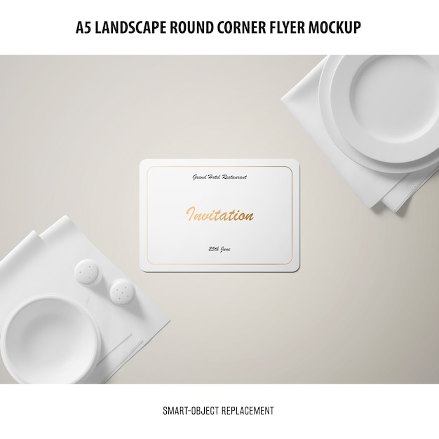 A5 Landscape Flyer Mockup