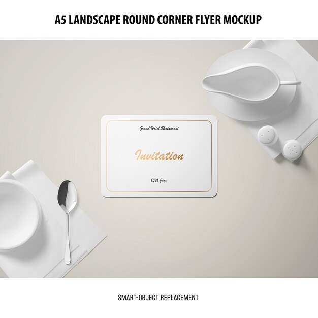 A5 Landscape Flyer Mockup