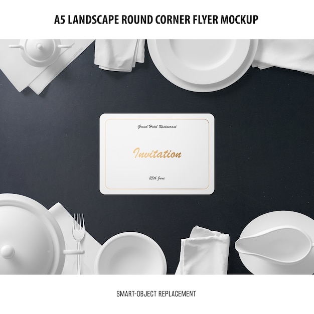 A5 landscape flyer mockup