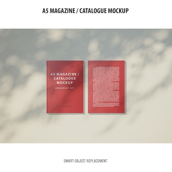 A5 magazine catalogue mockup