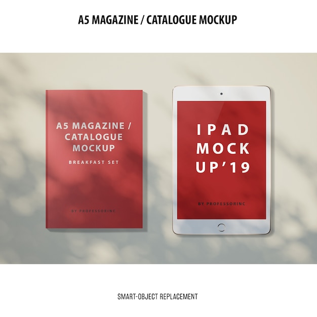 A5 Magazine Catalogue Mockup