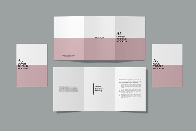 Download Premium Psd A5 Trifold Mockup