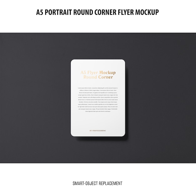 A5 Round Corner Flyer Mockup