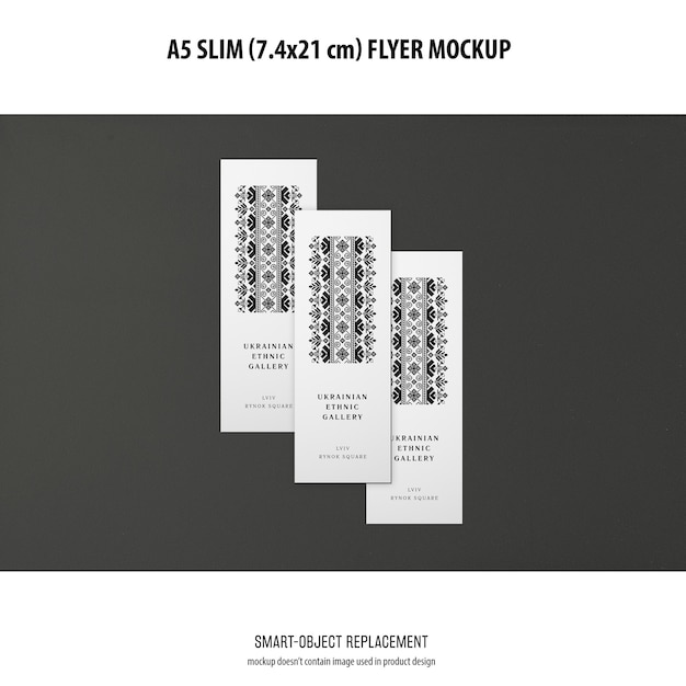 A5 slim flyer mockup