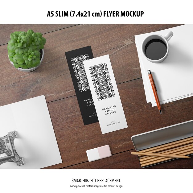 A5 Slim Flyer Mockup