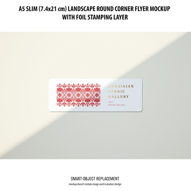 A5 Slim Landscape Flyer Mockup