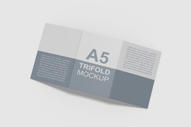 Download Free Psd Trifold Brochure Or Invitation Mockup