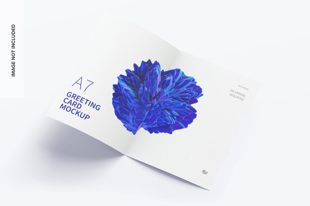 Download Premium PSD | A7 greeting card mockup