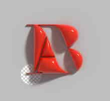 Free PSD ab branding identity corporate 3d render company letter logo