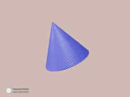 Free PSD abstract 3d shape cone illustration