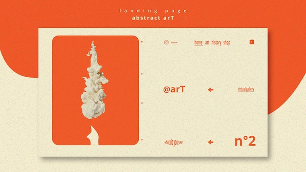 Abstract art template landing page