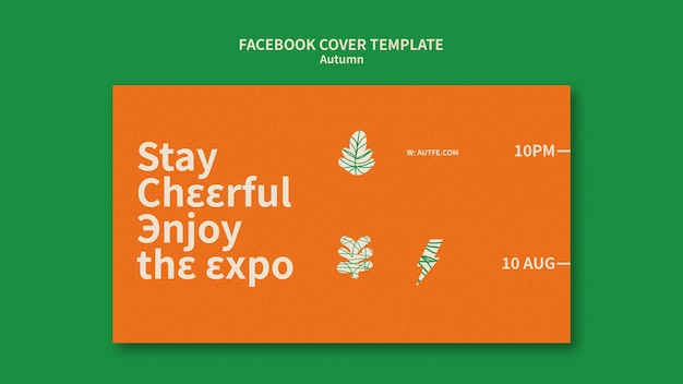 Free PSD abstract autumn social media cover template