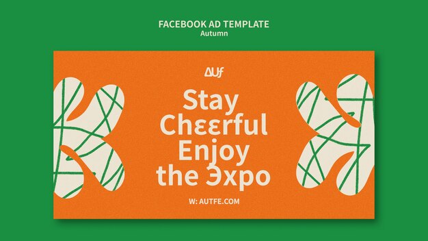 abstract autumn social media promo template