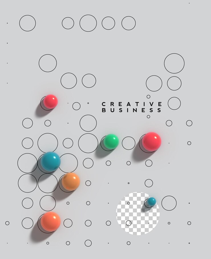 Free PSD abstract background digital 3d illustration poster design transparent psd