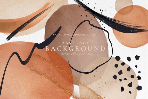 Abstract background with colorful painted shapes