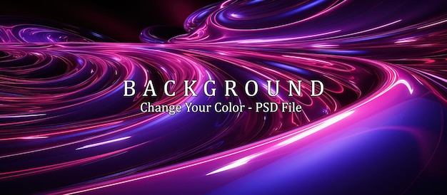 Free PSD abstract background with wavy folds of purple and blue silk