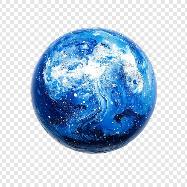 青い惑星 宇宙の美しさと謎を呼び起こす 巻きの青と白の色で描かれた 魅力的な宇宙の球体