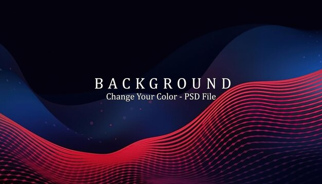 추상 파란색과 빨간색 동적 물결 모양의 Generative AI