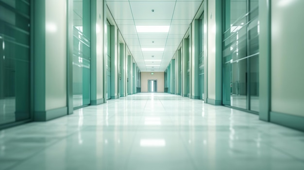 Abstract blur luxury hospital corridor generative ai