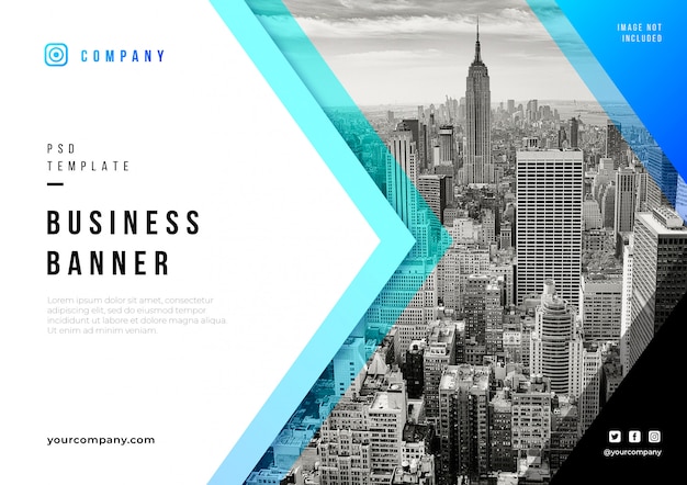 Abstract business banner psd template