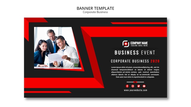 Free PSD abstract business banner template