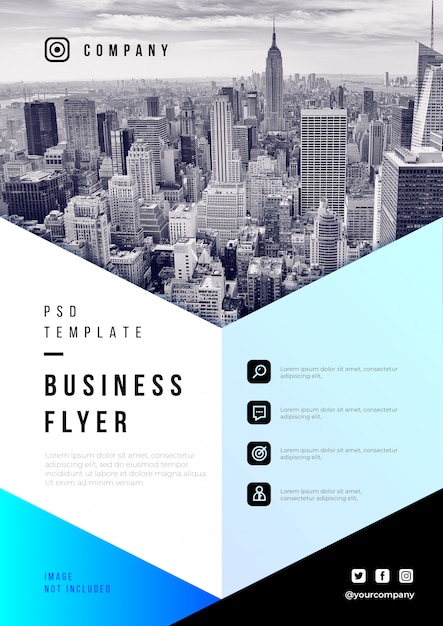 Free PSD abstract business flyer psd template