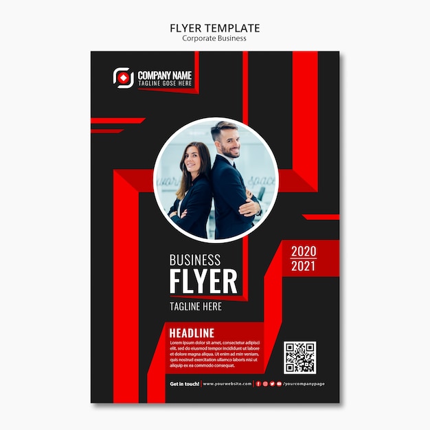 Abstract business flyer template