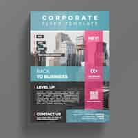 Free PSD abstract corporate flyer template