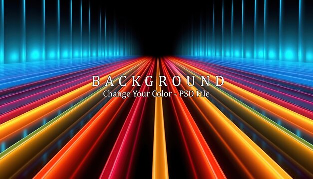 abstract futuristic background with fractal horizon generative ai