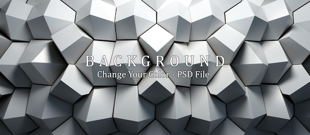 Free PSD abstract geometric background with hexagons in gray colors
