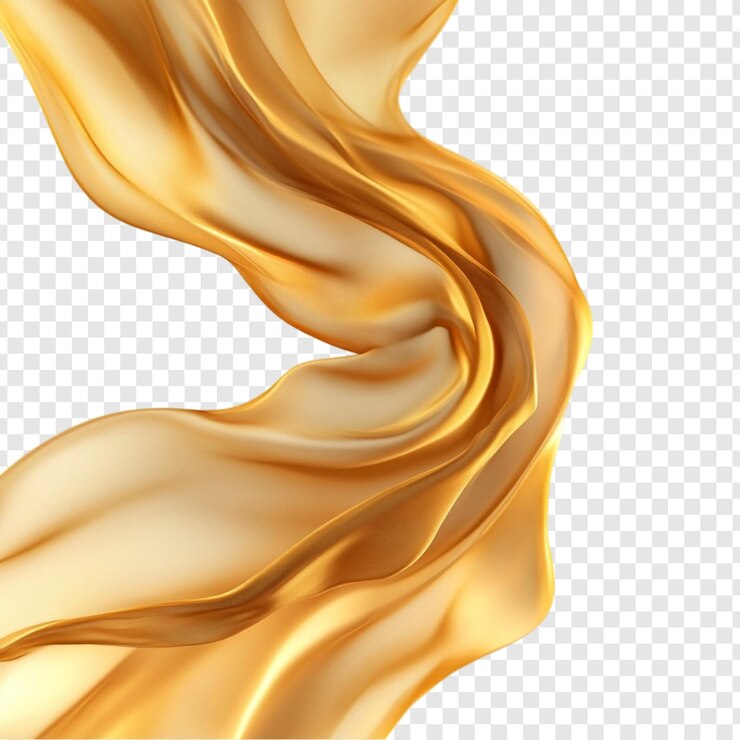 Free PSD abstract golden silk swirl a luxurious 3d render
