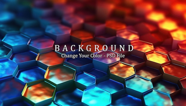 Free PSD abstract hexagon background generative ai