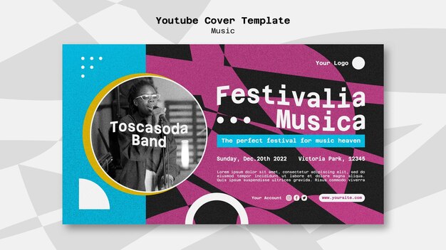 Abstract music festival youtube cover