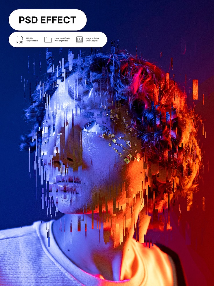 Free PSD abstract photo effect
