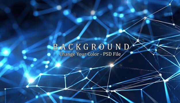 抽象的な神経叢の青い幾何学的形状生成 AI