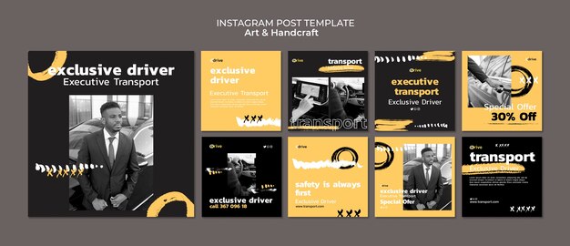 Абстрактные посты в instagram для частного транспорта