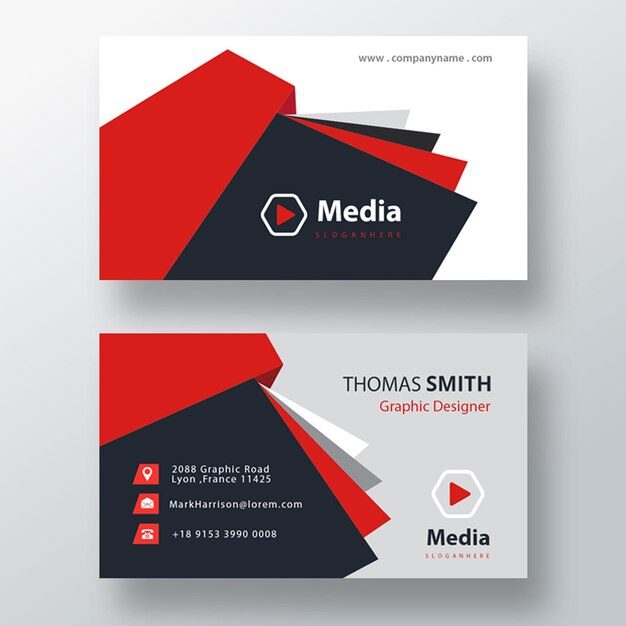 abstract PSD business card template