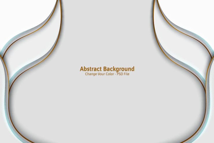 Free PSD abstract wave white background editable color
