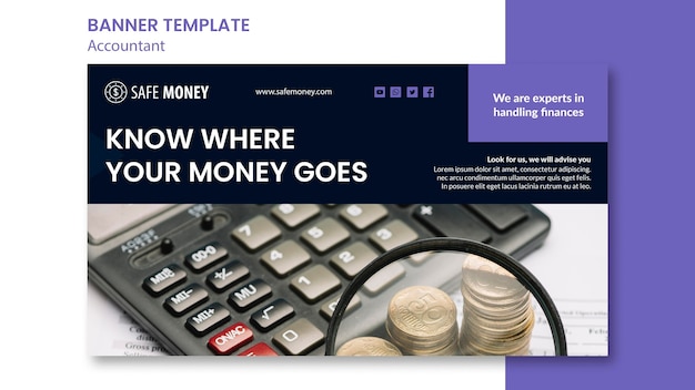 Accountant concept banner template