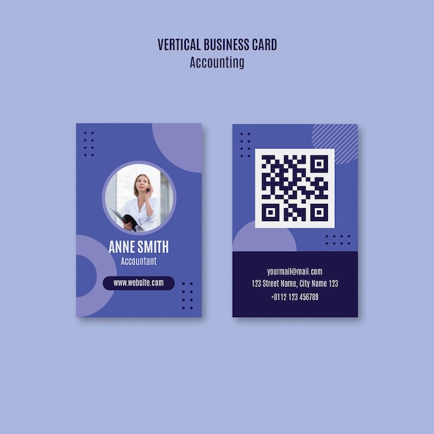 Accounting business card template design