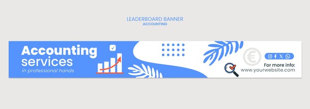 accounting leaderboard banner template design