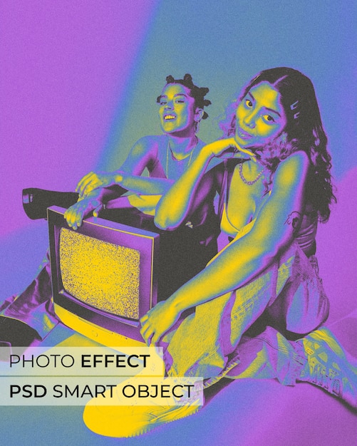 Acid house photo effect design