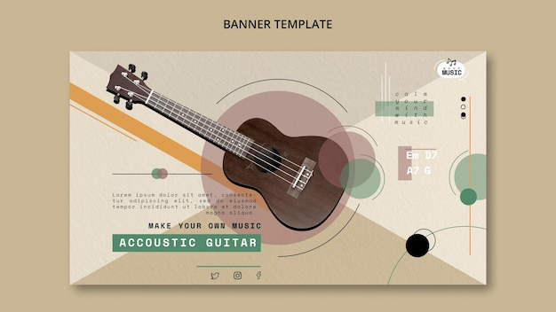 Banner design lezioni di chitarra acustica