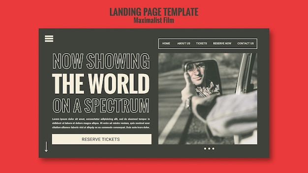 Free PSD acting agency landing page template